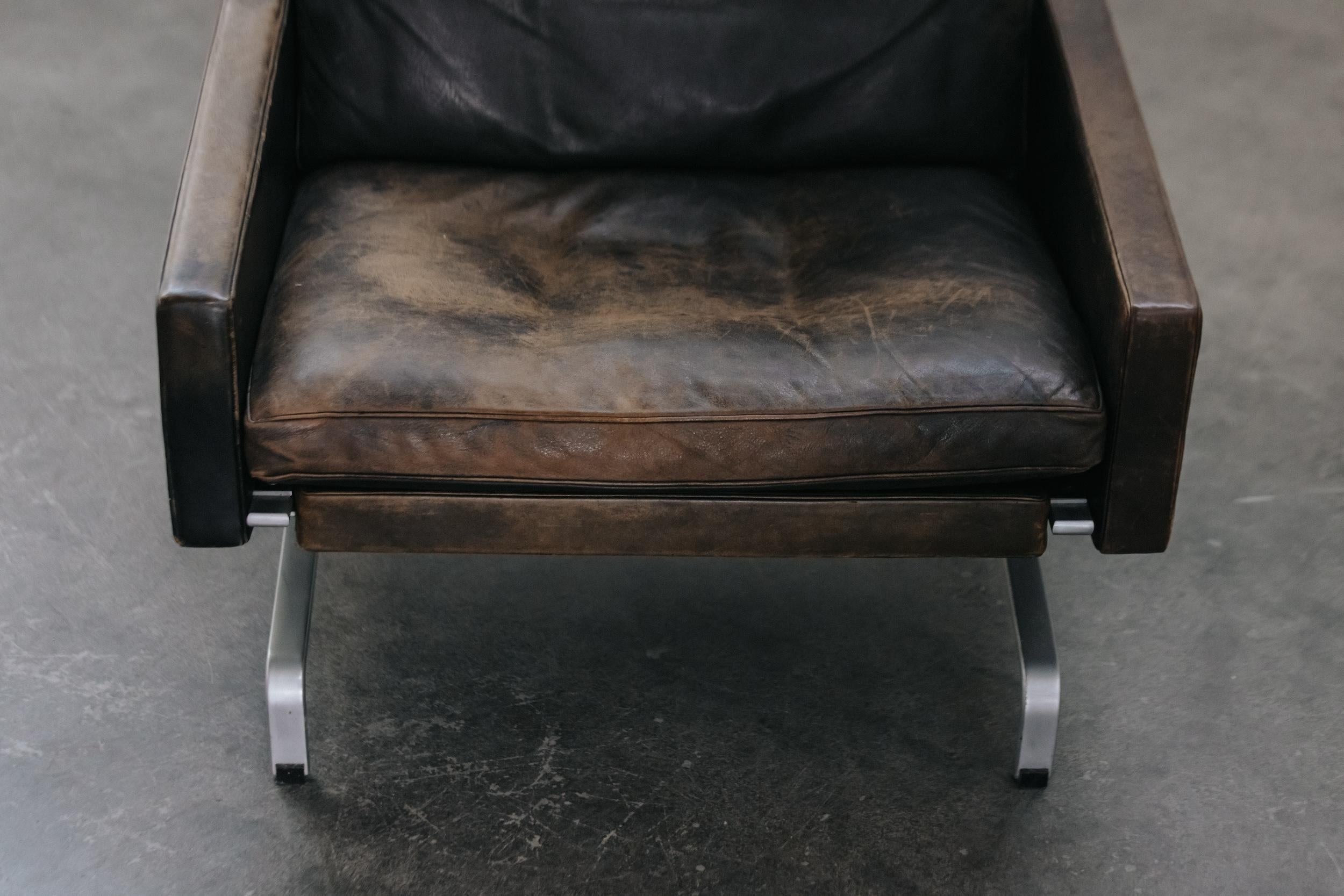 Vintage Poul Kjaerholm PK 31 Lounge Chair From Denmark, Circa 1970 In Good Condition For Sale In Nashville, TN