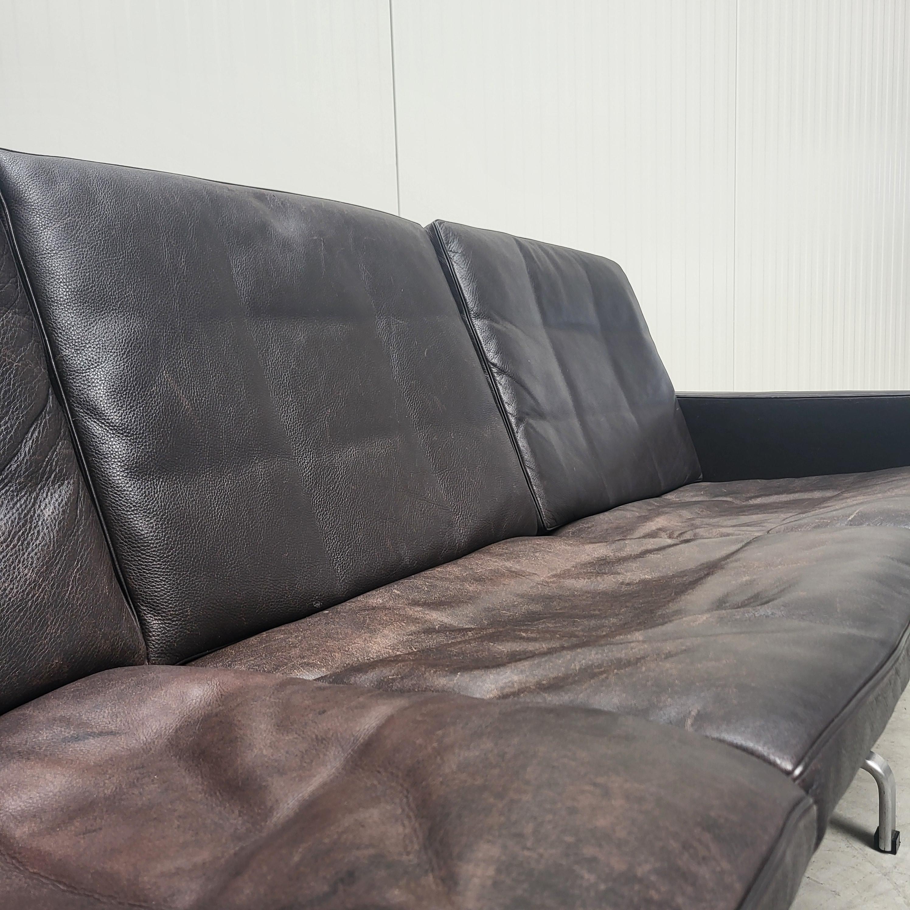 Late 20th Century Vintage Poul Kjaerholm PK31 Sofa by Fritz Hansen Denmark 1980s For Sale