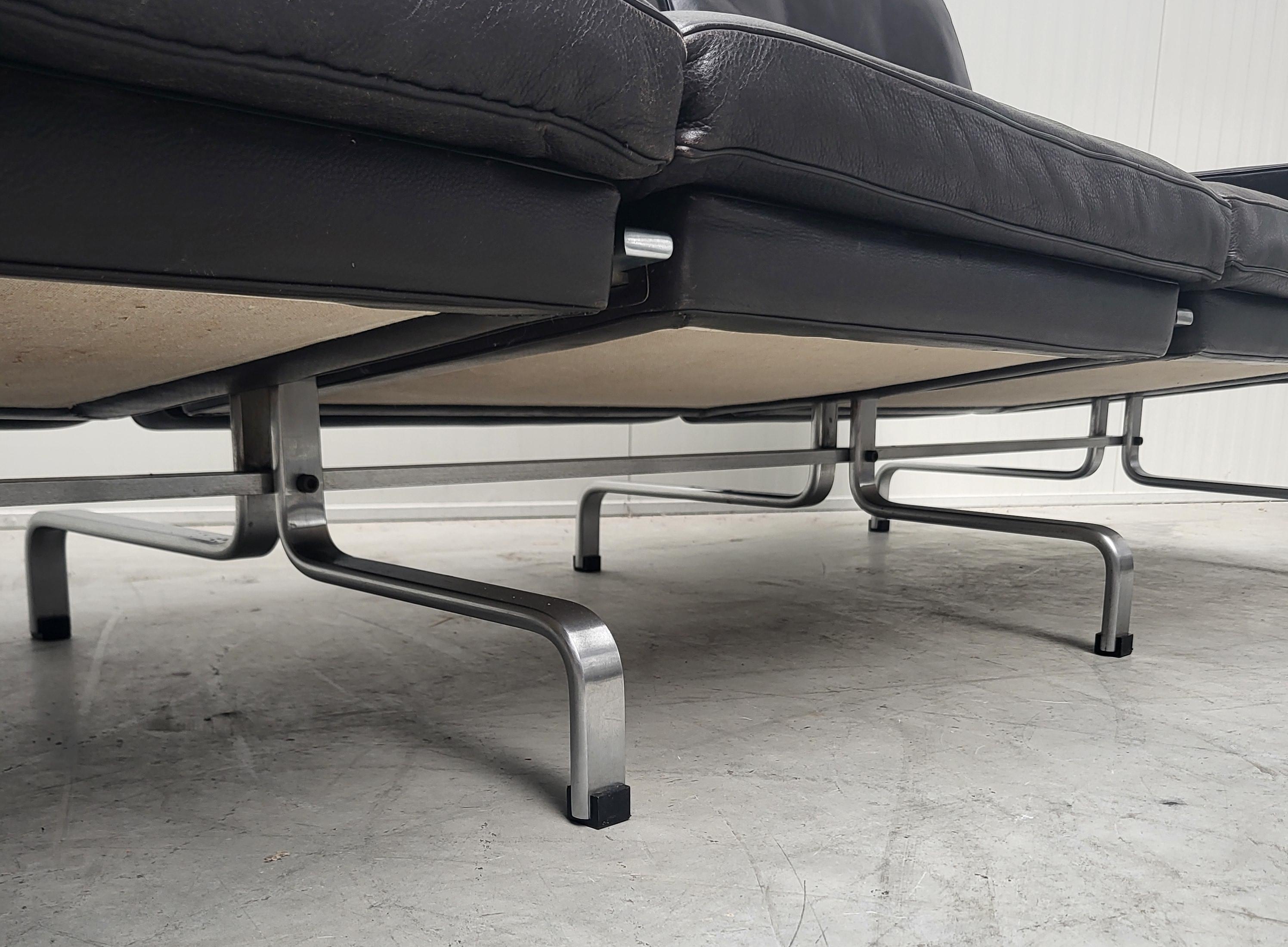 Stainless Steel Vintage Poul Kjaerholm PK31 Sofa by Fritz Hansen Denmark 1980s For Sale