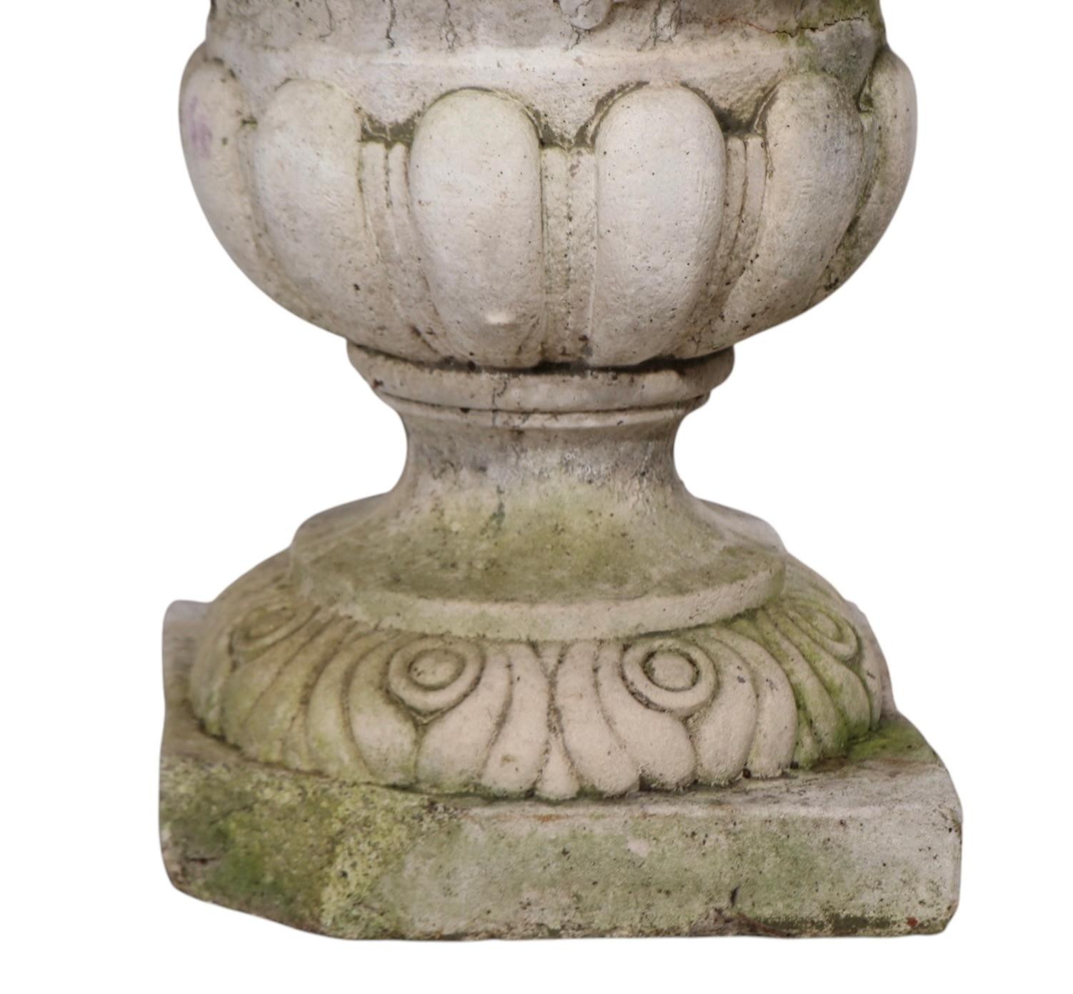 Vintage Poured Stone Urn Form Planter For Sale 1