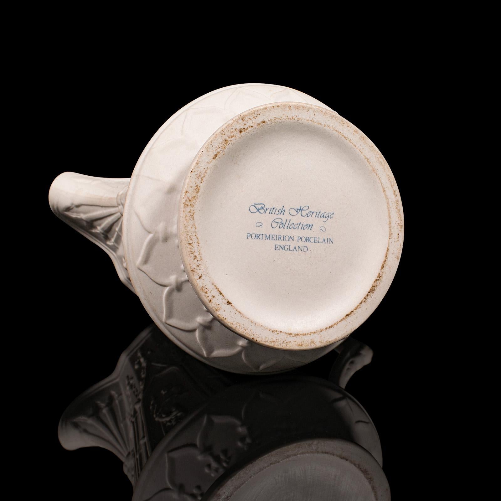 20th Century Vintage Pouring Jug, English, Parian Ware Ceramic, Serving Creamer, Decorative For Sale