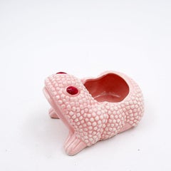 Vintage Powder pink Frog Planters In the style of Jean Roger