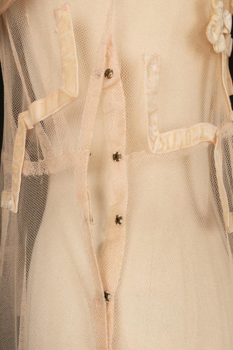 De las mujeres Vestido vintage de tul rosa empolvado, años 30 en venta