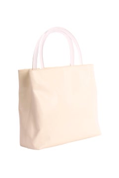 Vintage Prada 1990's White Patent Leather Mini Tote