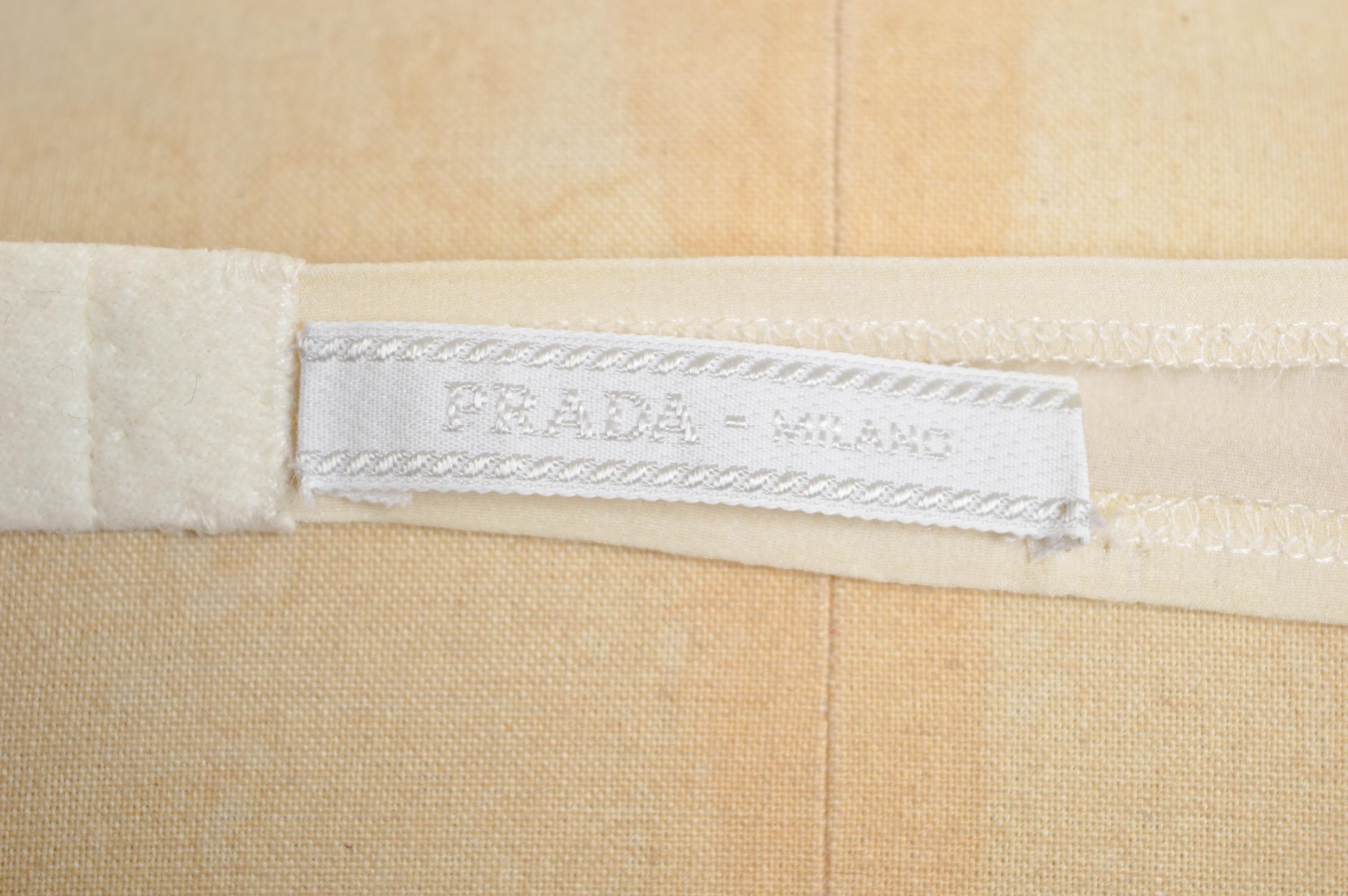 Vintage Prada 1996 - 1997 Blanc ivoire Silk Ruffle Bralet - Cami Bra Top en vente 4