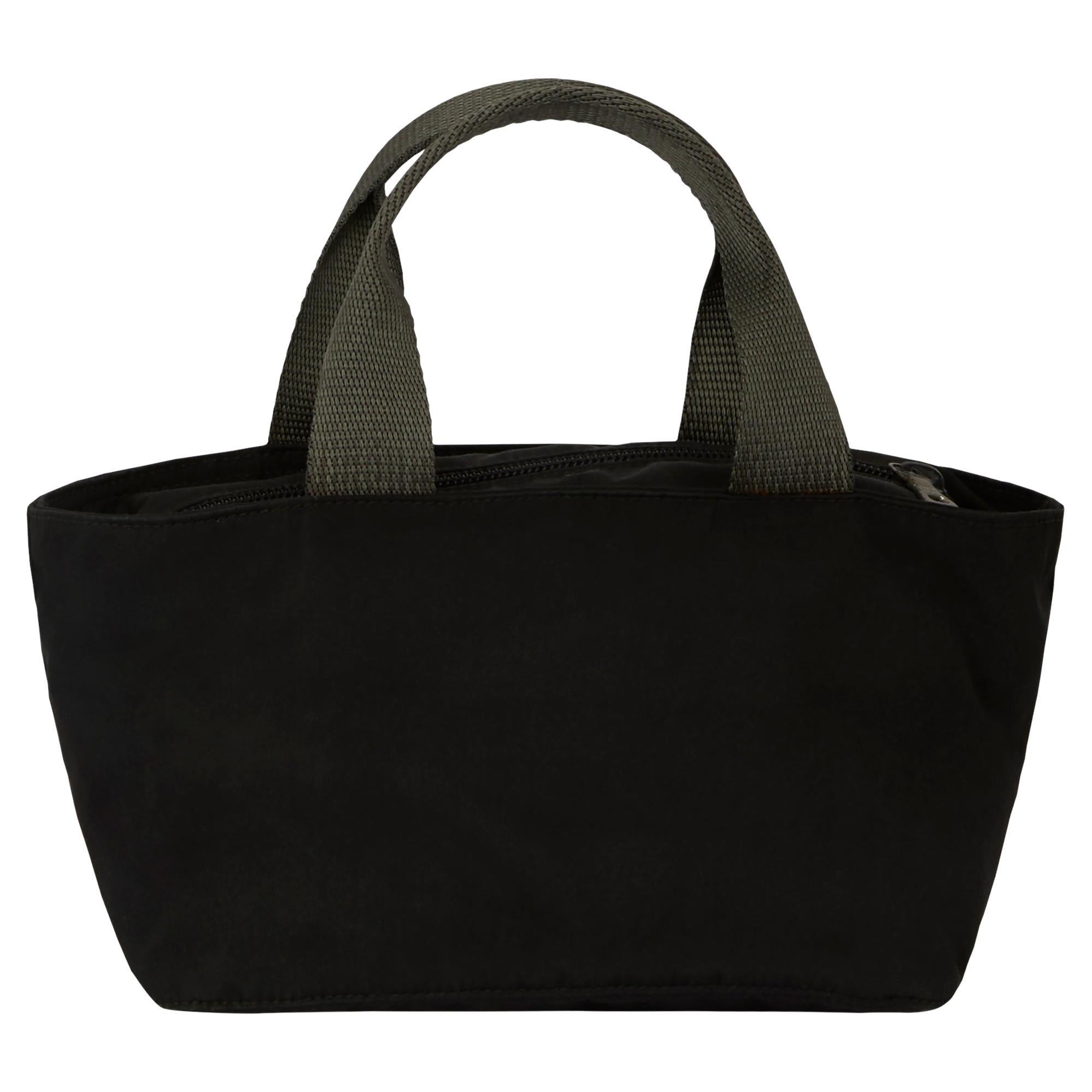 Vintage Prada 2000's Black Nylon Mini Tote Bag
