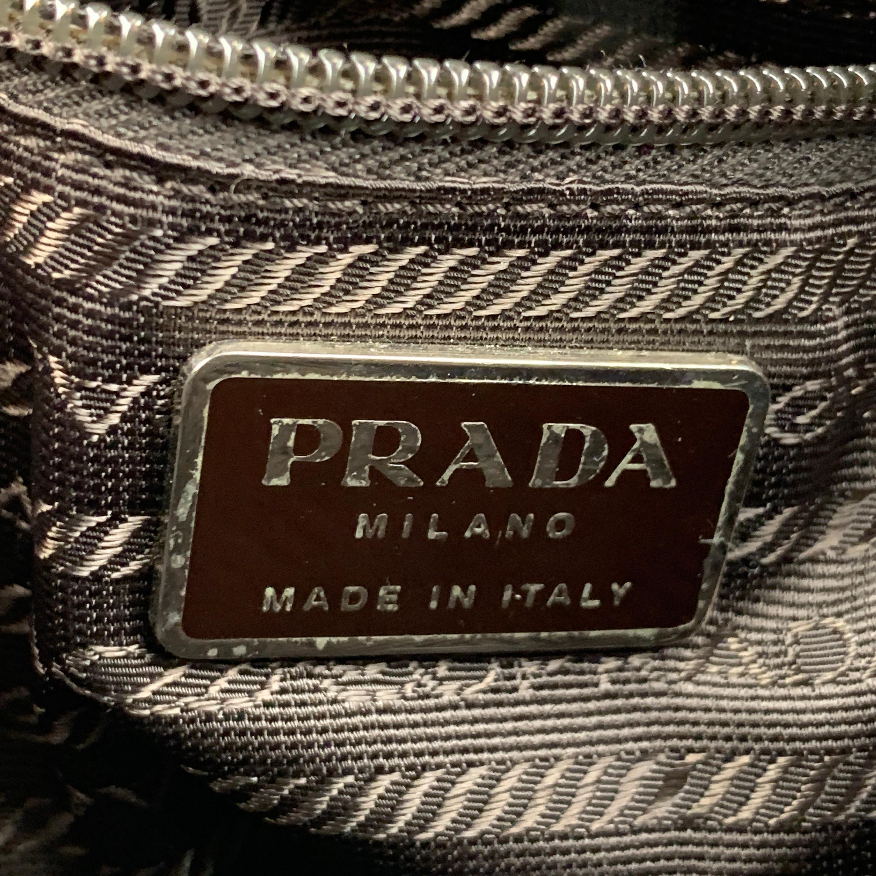 Women's Vintage PRADA Black Leather Cross Body Handbag