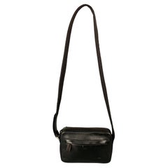 Vintage PRADA Black Leather Cross Body Handbag