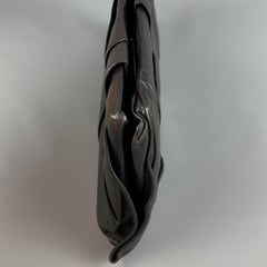 Vintage PRADA Black Pleated Leather Clutch Handbag