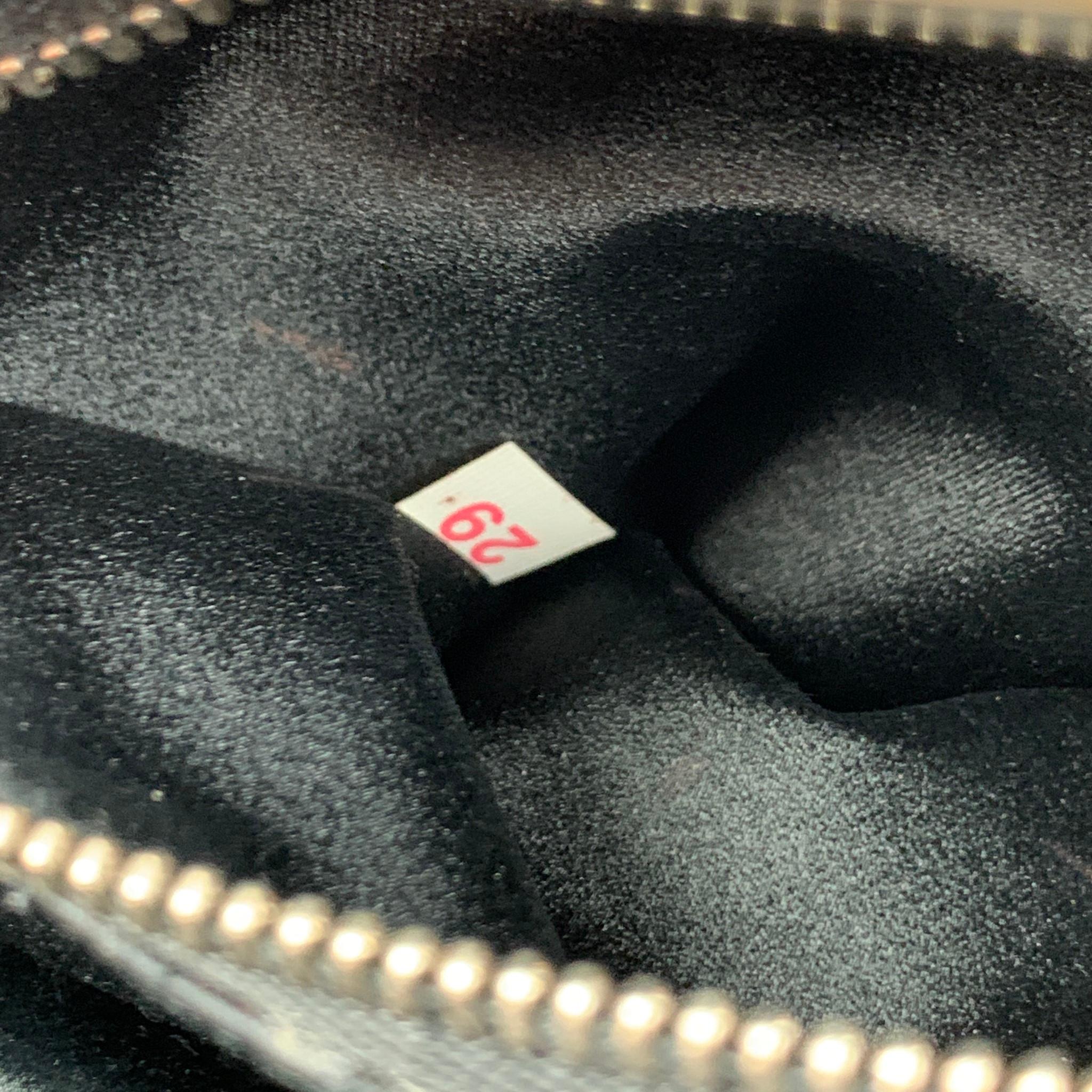 Vintage PRADA Black Pleated Leather Clutch Handbag In Good Condition In San Francisco, CA