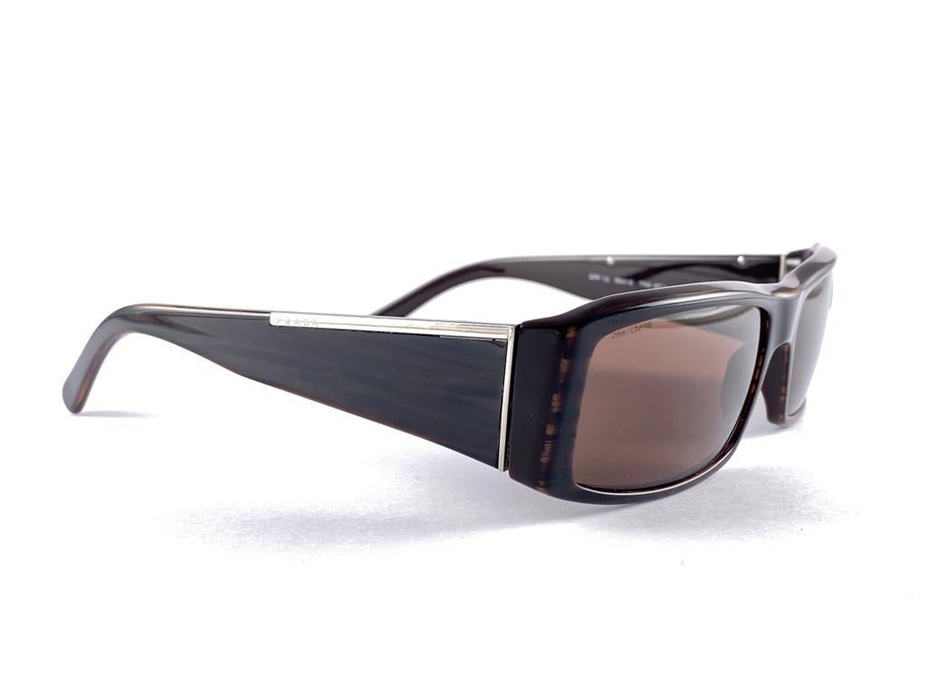 Vintage PRADA Dark Brown SPR 13 Sunglasses 2000'S Y2K 10