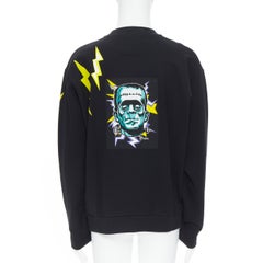 vintage PRADA Frankenstein Lightning bolt patch crew neck pullover sweater XL