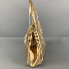 Vintage PRADA Gold Metallic Leather Mini Handbag