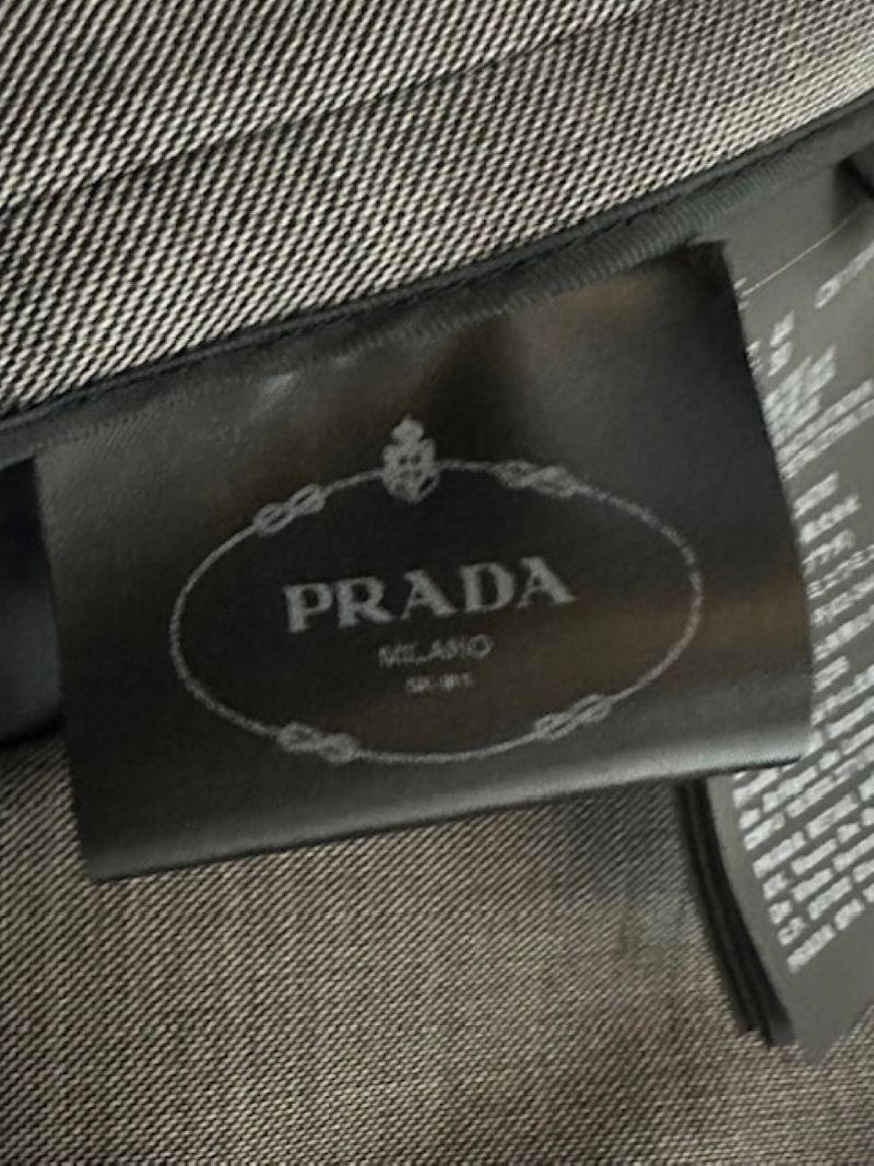 Vintage Prada Fil-A-Fil Feather Cuff Blazer For Sale 4