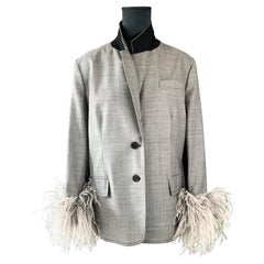 Vintage Prada Fil-A-Fil Blazer mit Federmanschette