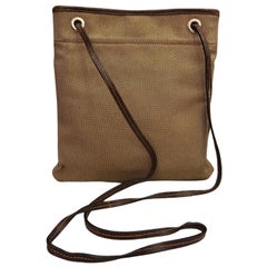 PRADA Vintage Jacquard Crossbody Bag Marrone Unisex