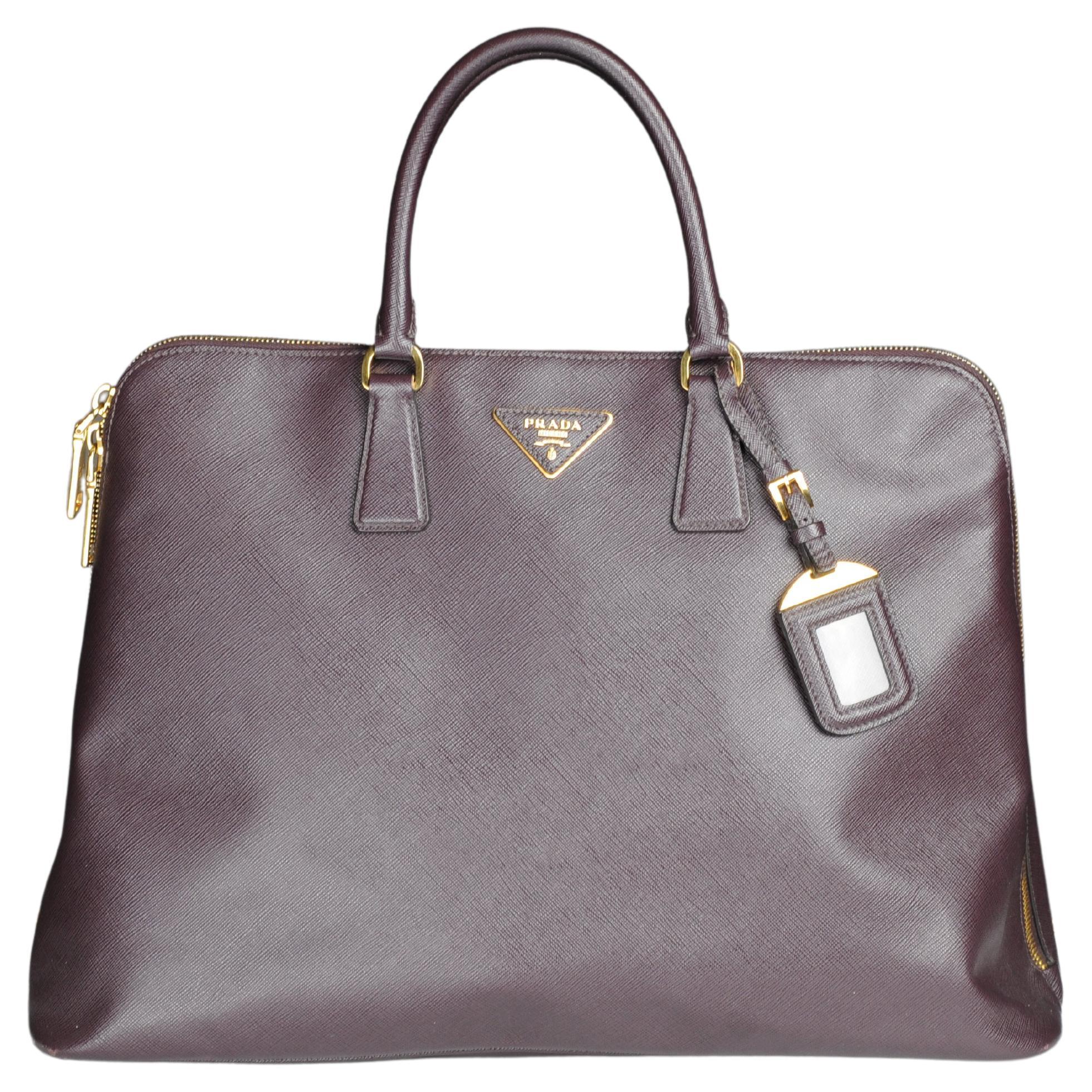 Vintage Prada Promenade Saffiano Leather Handbag  For Sale