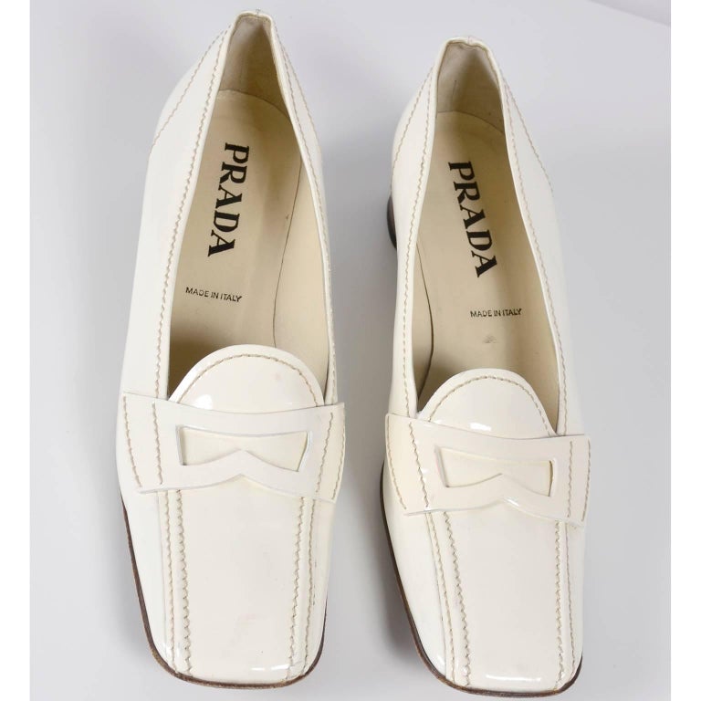 square toe heels prada