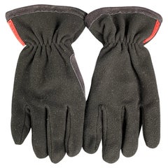 Antique PRADA Size 7 Black Mixed Fabrics Polyester Blend Gloves