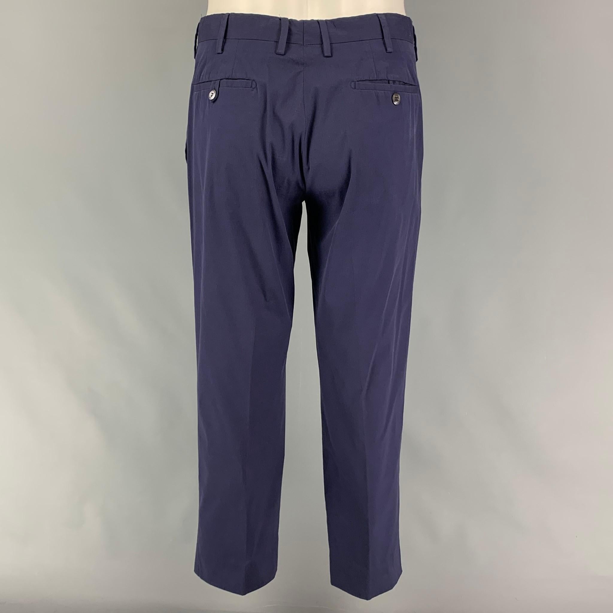 Men's Vintage PRADA Size S Navy Cotton Spandex Buttoned 2 Piece Set