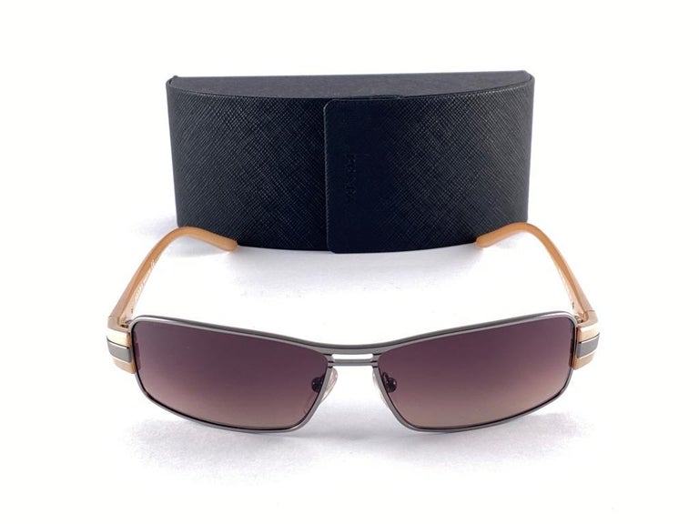 PRADA Y2K Beige Large Sunglasses Vintage Prada | Accessories | Prada Y2k Beige Large Sunglasses  main image 4