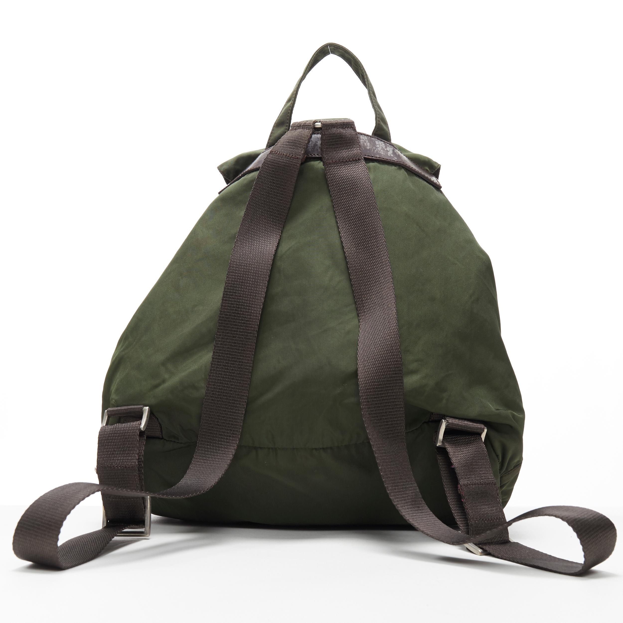 prada green backpack