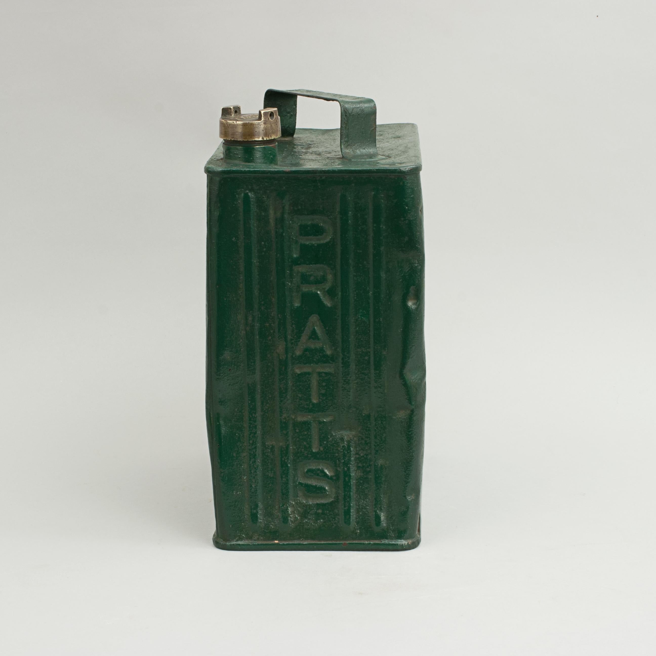 British Vintage Pratts Metal Petrol Can