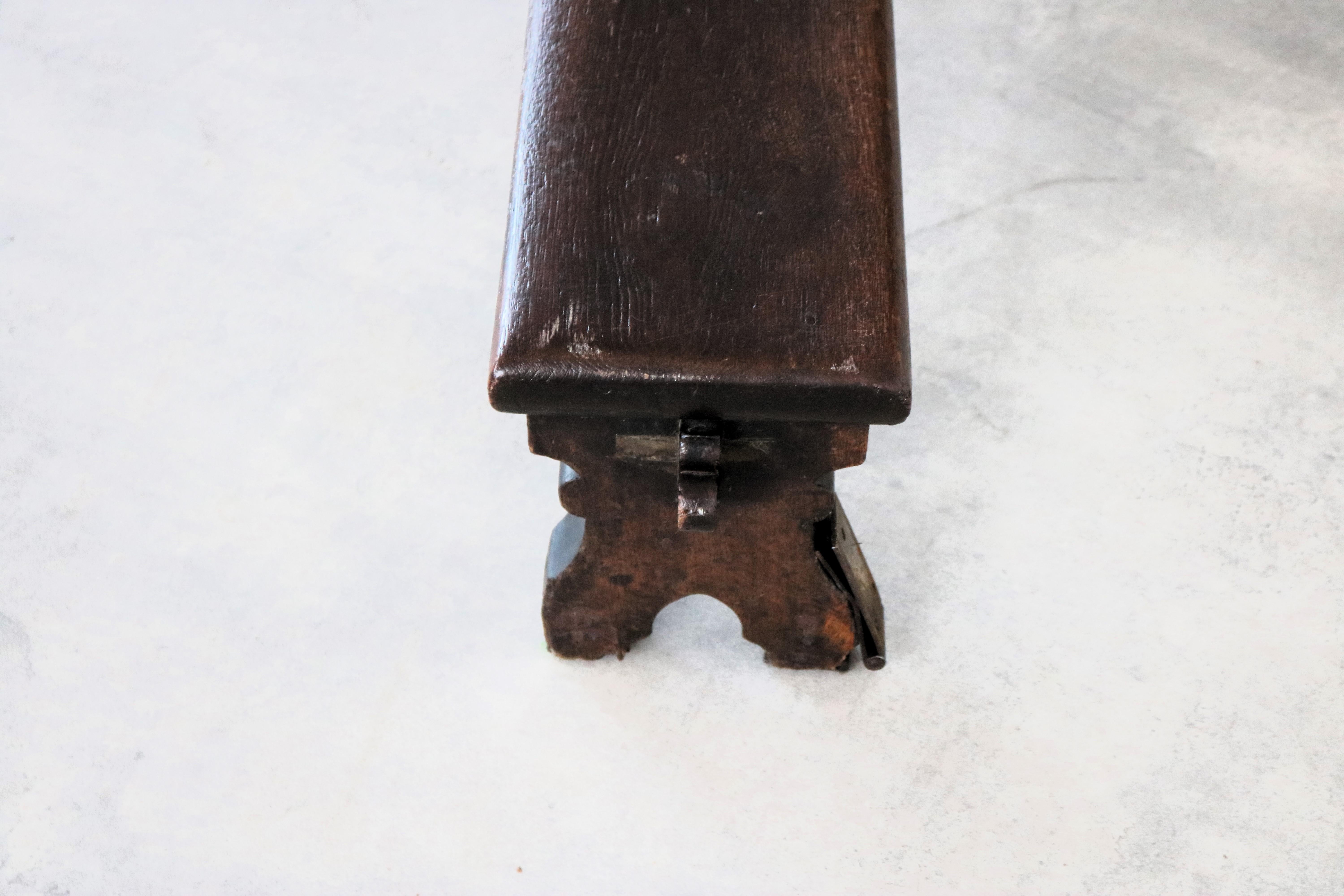 Oak vintage prayer bench  bench  1840