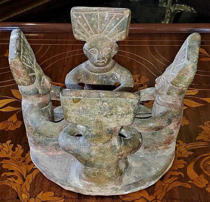 20ième siècle Centre de table vintage en poterie de style Pre-Columbian en vente