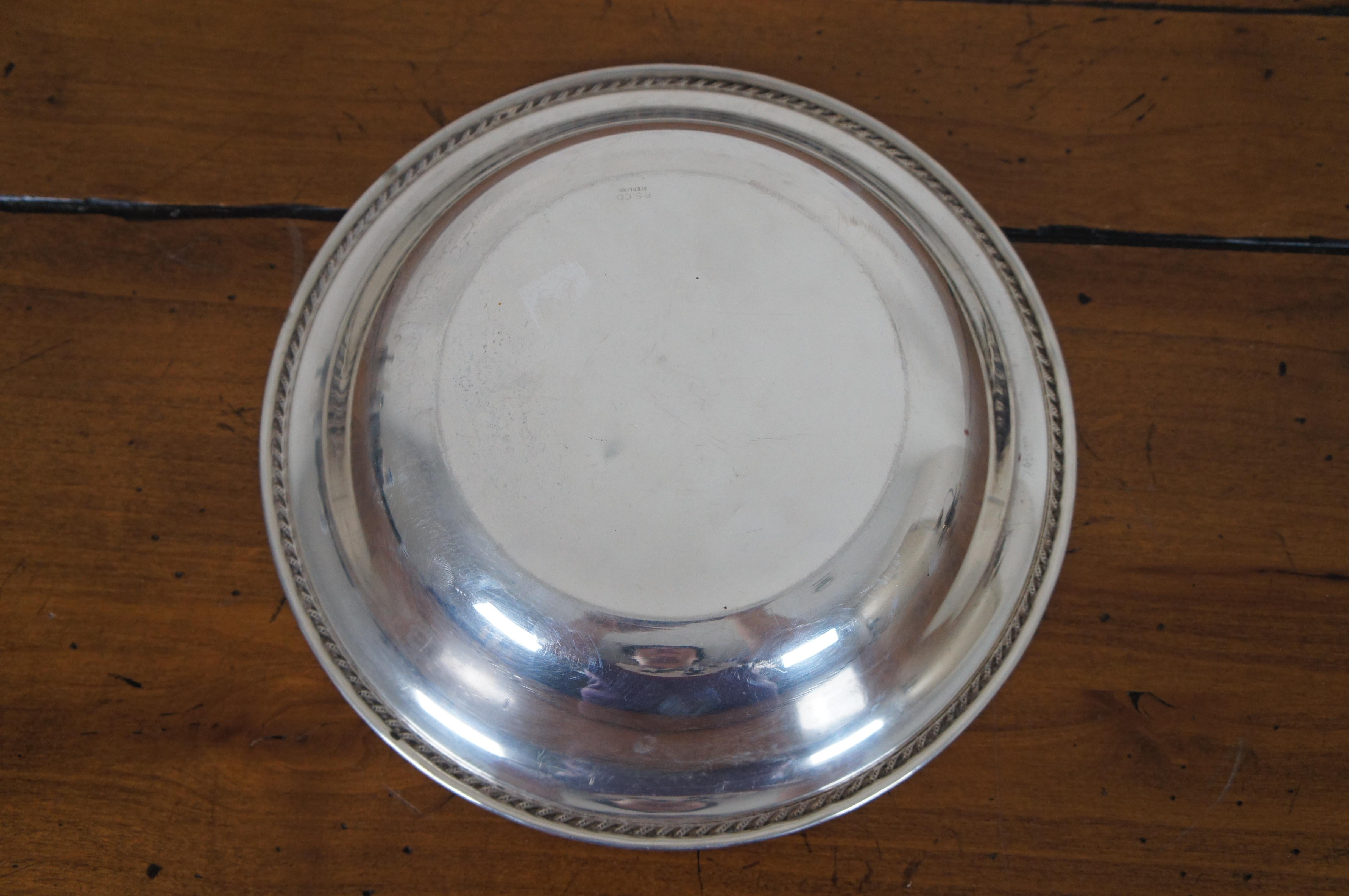 Vintage Preisner Psco Sterling Silver Serving Bowl Candy Dish Centerpiece 200g In Good Condition For Sale In Dayton, OH