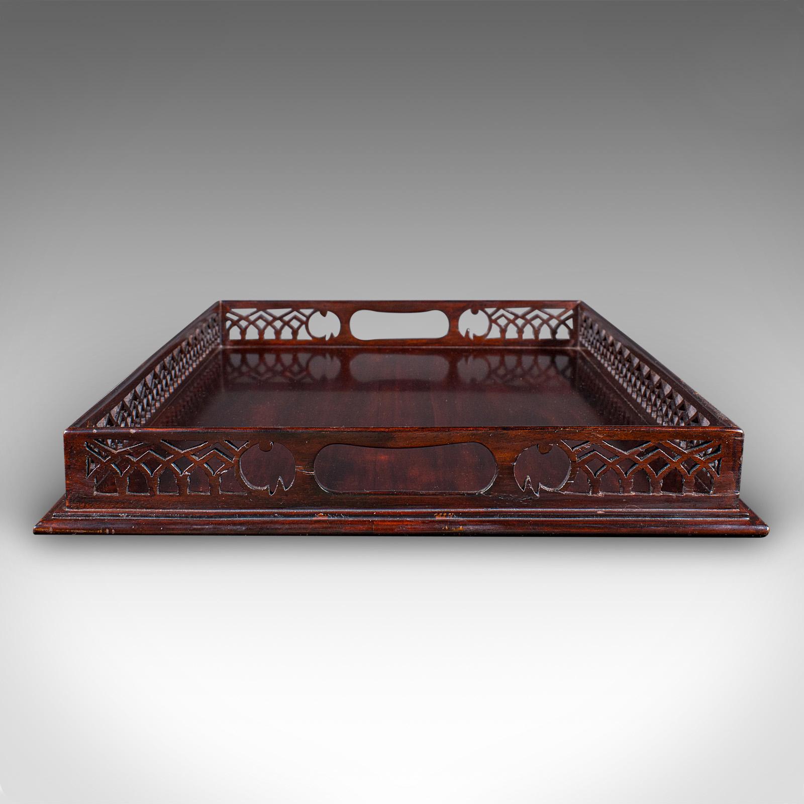 Regency Revival Vintage Presentation Serving Tray, English, Afternoon Tea, Aperitif Server, 1980 For Sale
