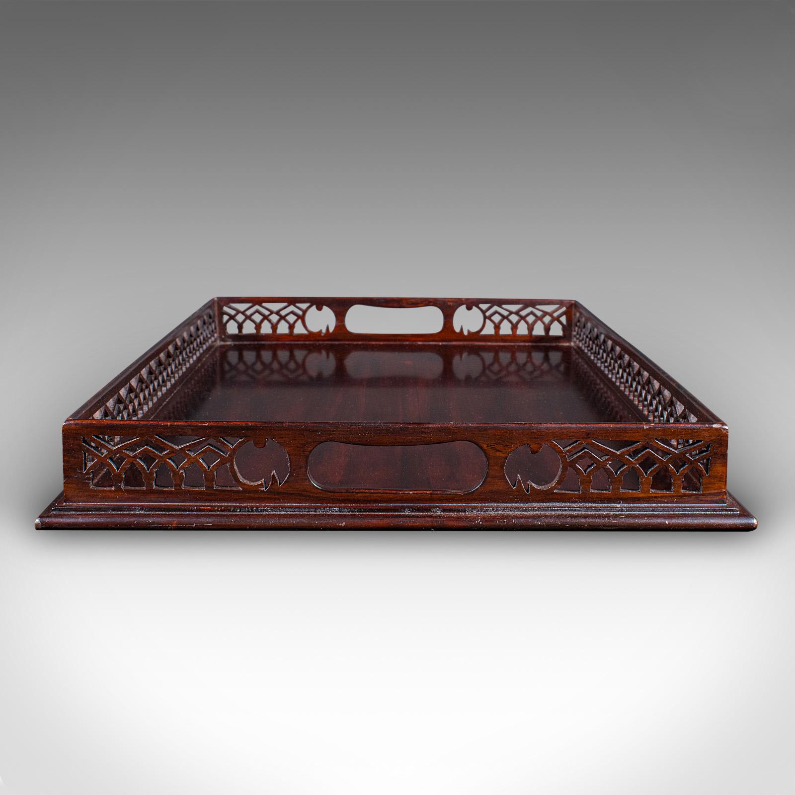 Vintage Presentation Serving Tray, English, Afternoon Tea, Aperitif Server, 1980 In Good Condition For Sale In Hele, Devon, GB