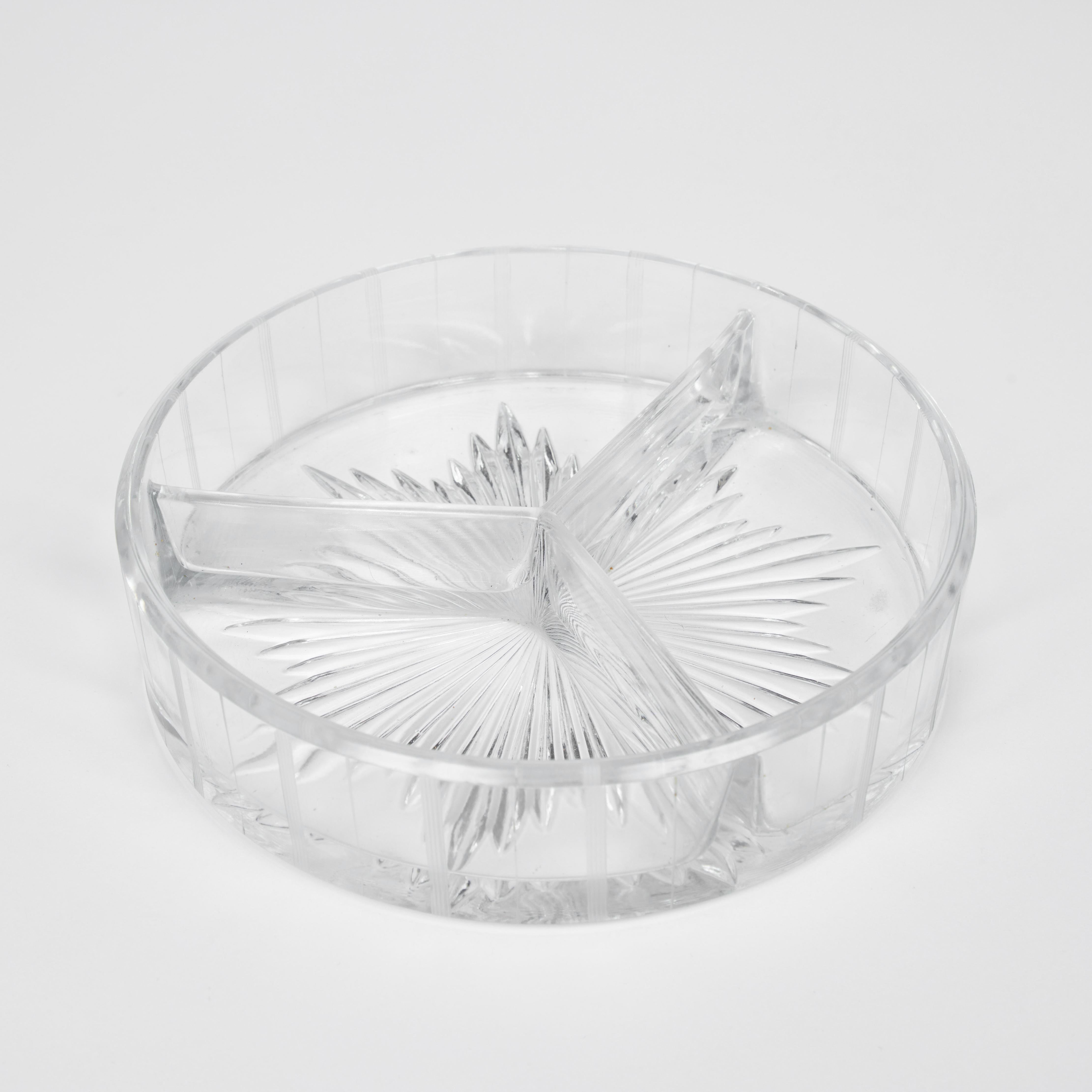 Vintage Pressed Glass Dish w Catalin Dog Head Handle 1