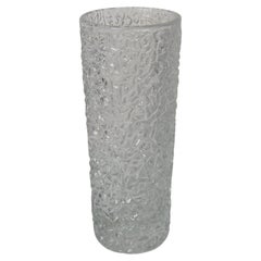 Vintage Pressed Glass Vase by Václav Hanuš for Sklo Union Libochovice, 1970's.