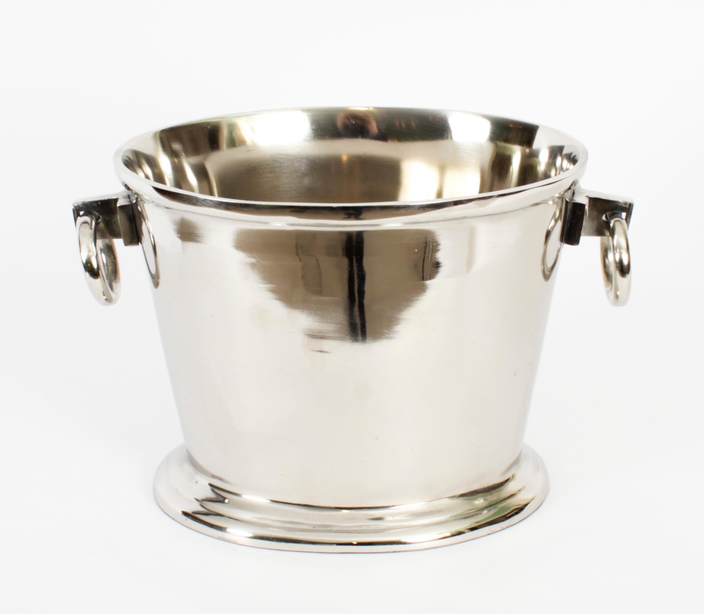 Nickel Vintage Prestige Champagne Cooler Ice Bucket 20th C