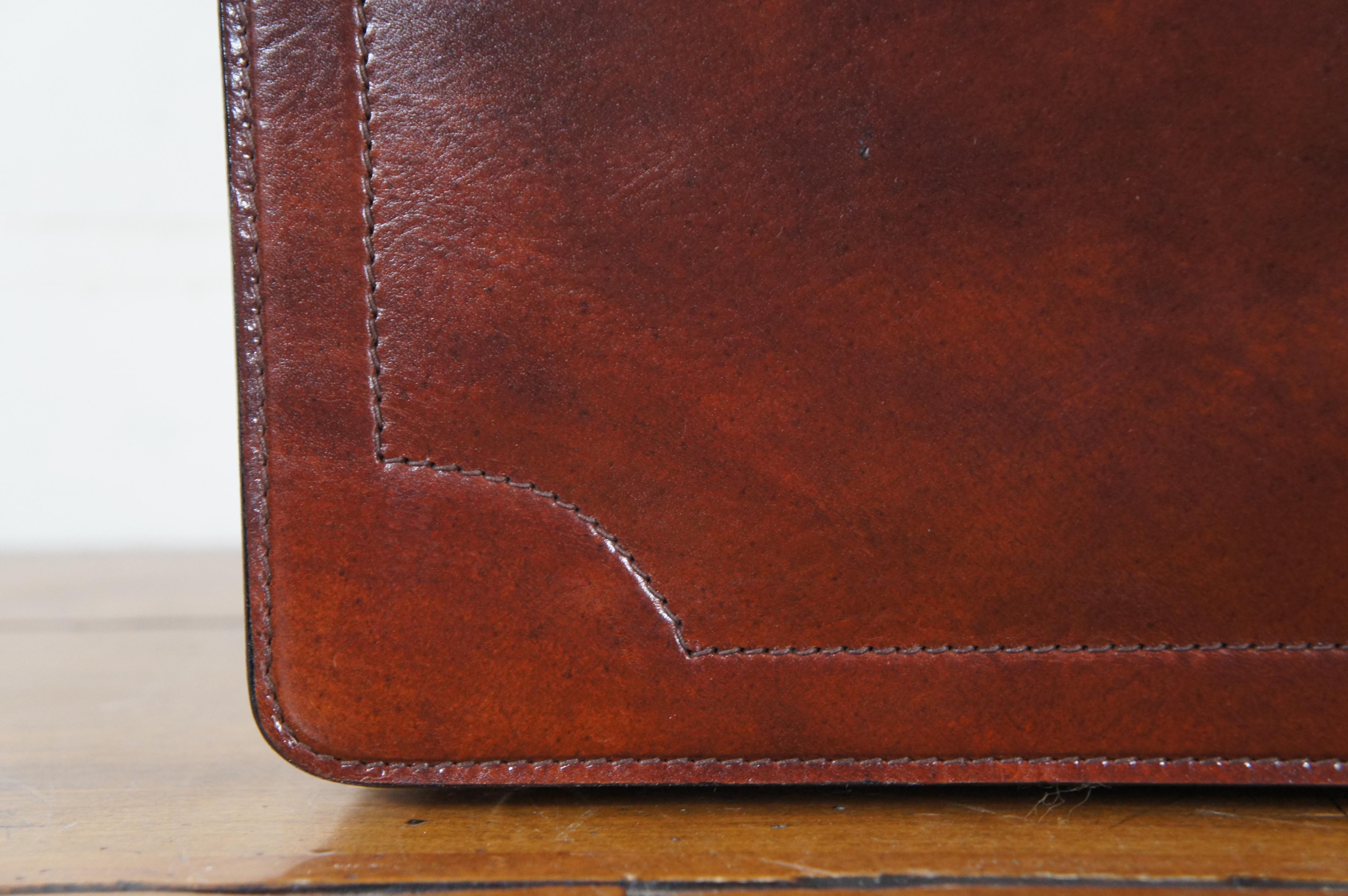 Vintage Presto Combination Lock Leather Document Case Executive Briefcase 16