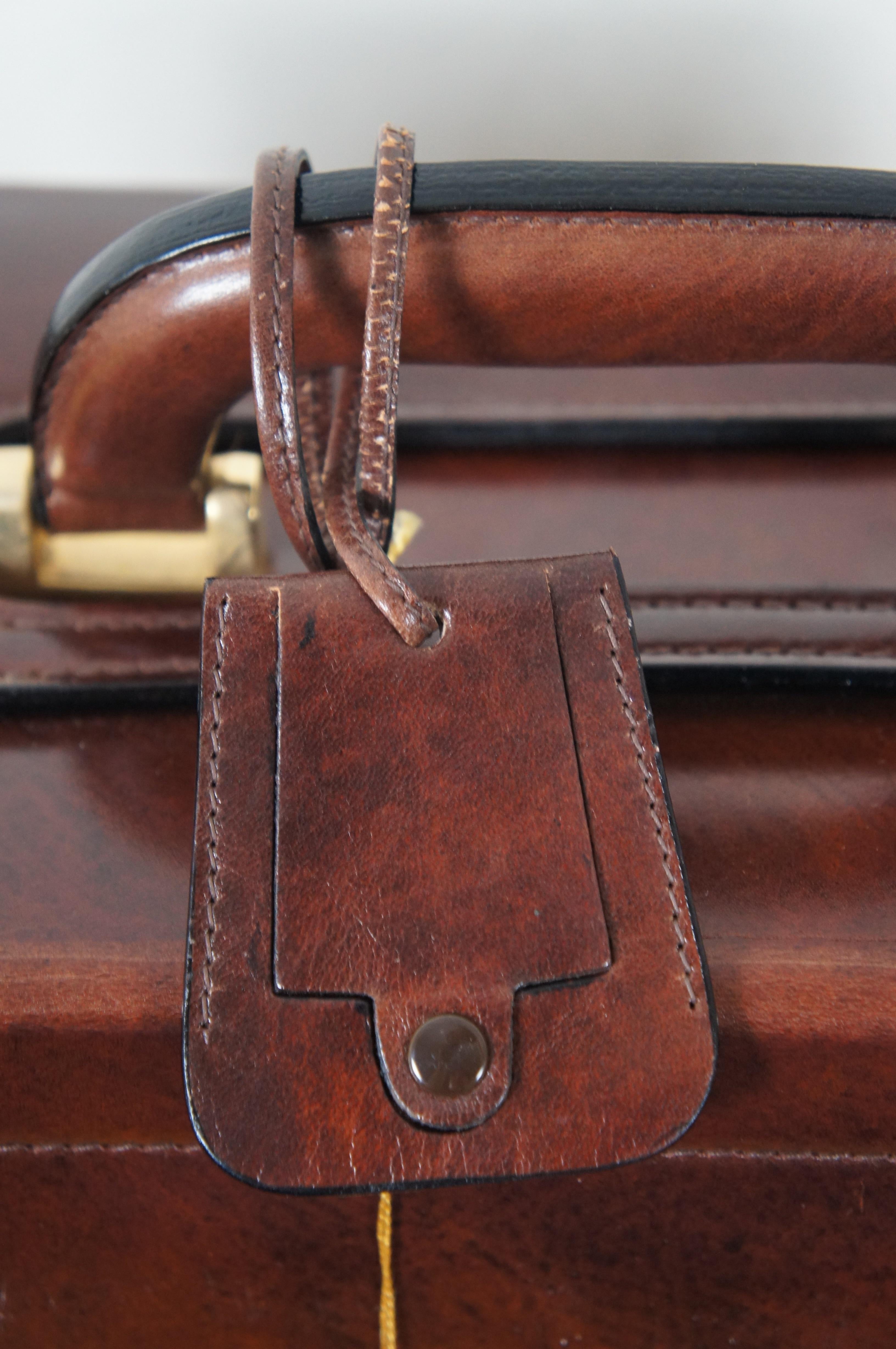 Vintage Presto Zahlenschloss Leder Dokumententasche Executive Aktentasche 16
