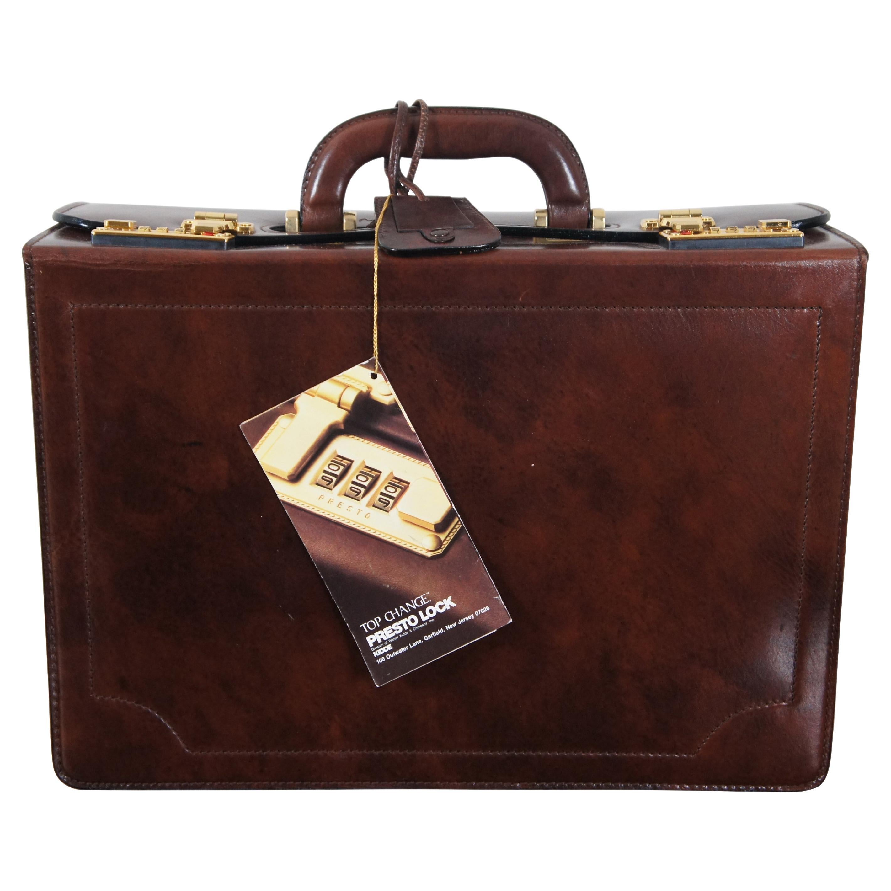 PRICE DROP! Classic Hartman Belted Leather Single combo Lock Briefcase