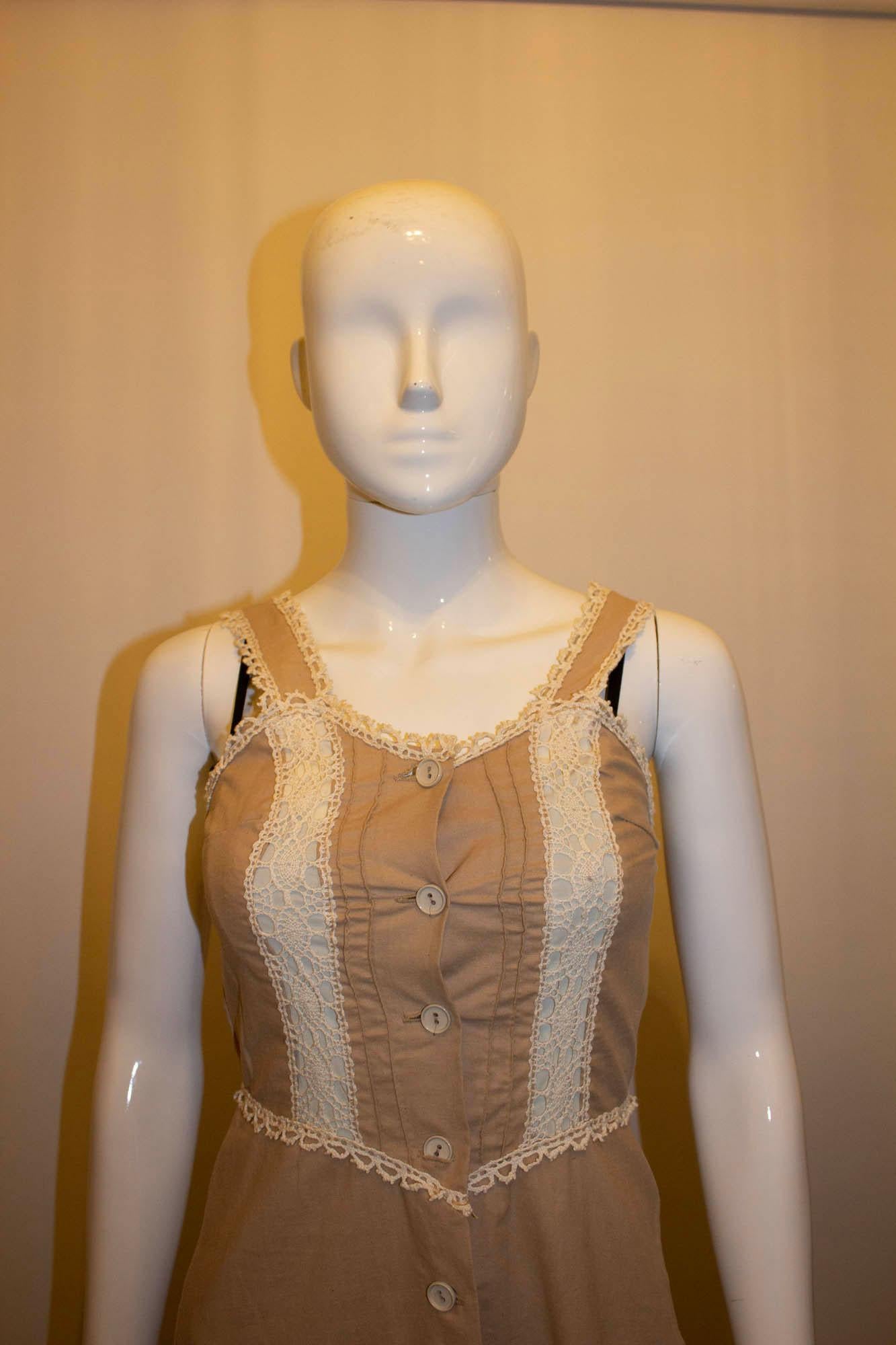 Pret a Porte Boho-Kleid aus Baumwolle im Zustand „Gut“ im Angebot in London, GB