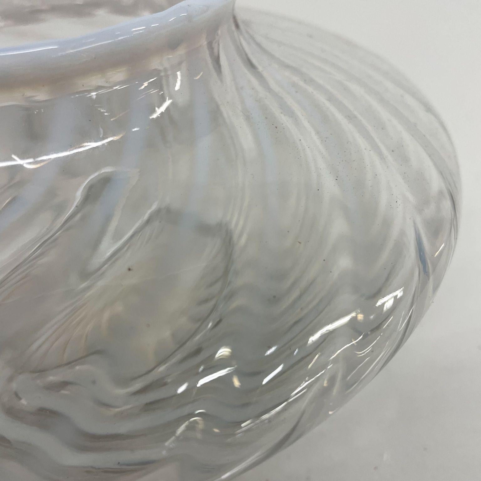 Art Glass Vintage Pretty Swirled Decorative Glass Vase Style of Murano 1960s