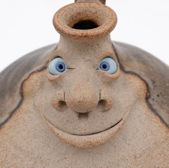Vintage Pretty Ugly pottery jug - 1975 - Made in England