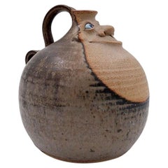 Vintage Pretty Ugly pottery jug - 1975 - Made in England