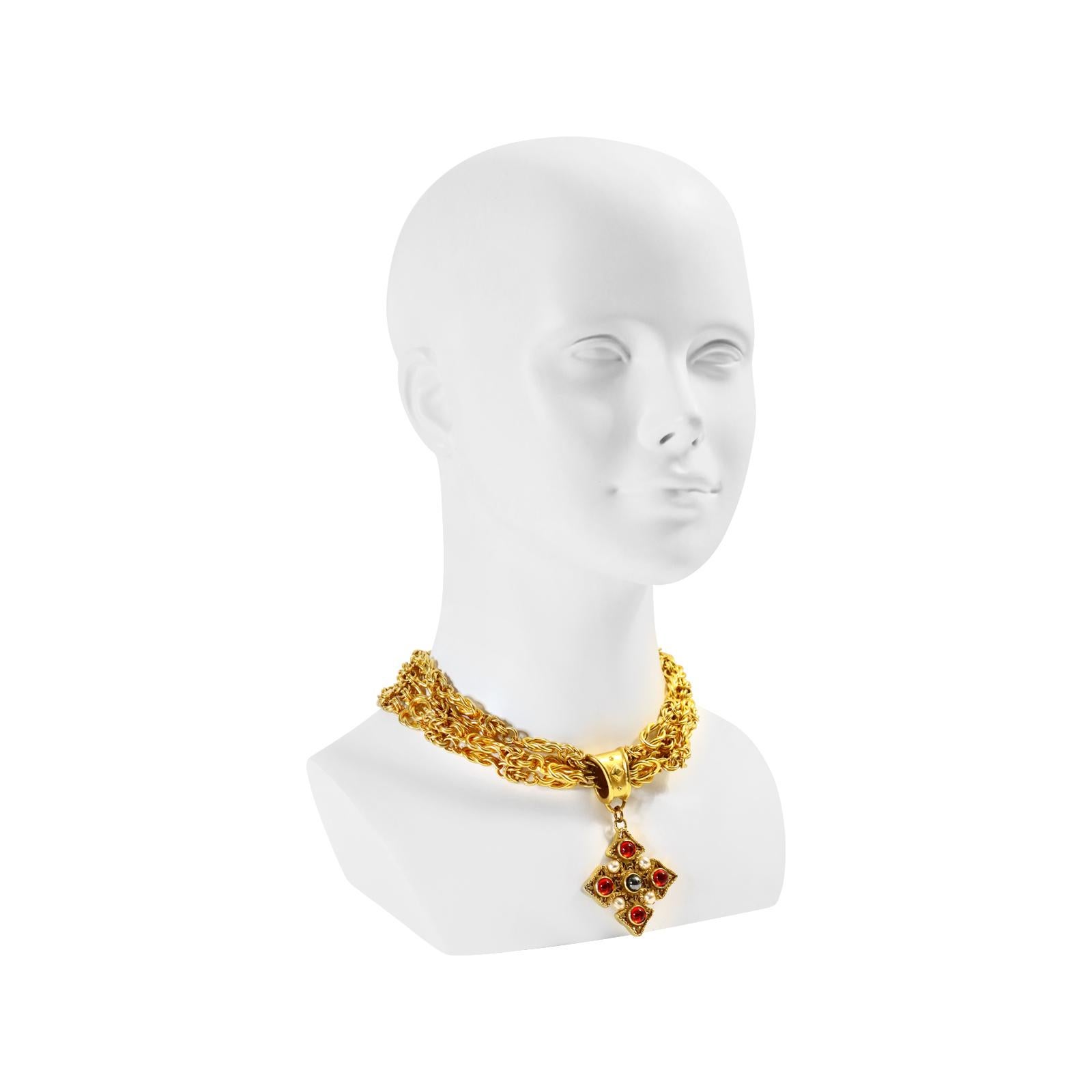 gold heavy choker necklace