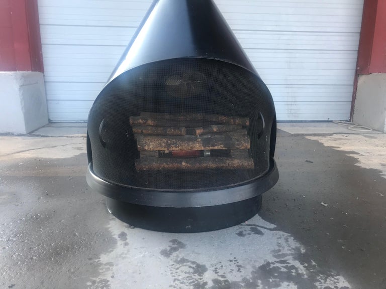 Vintage Preway Freestanding Black Electric Fireplace For Sale At