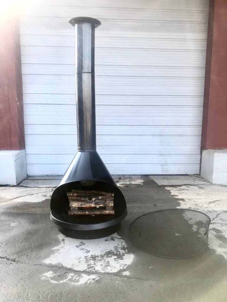 Vintage Preway Freestanding Black Electric Fireplace At 1stdibs