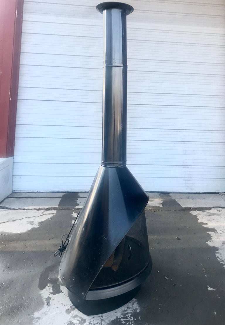 Vintage Preway Freestanding Black Electric Fireplace At 1stdibs