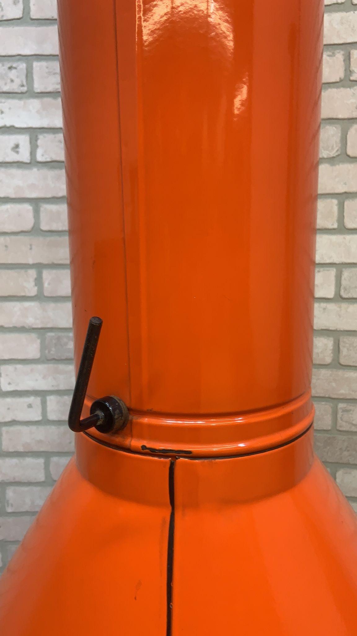 Vintage Preway Freestanding Cone Gas Fireplace in Orange - Indoor/Outdoor  4