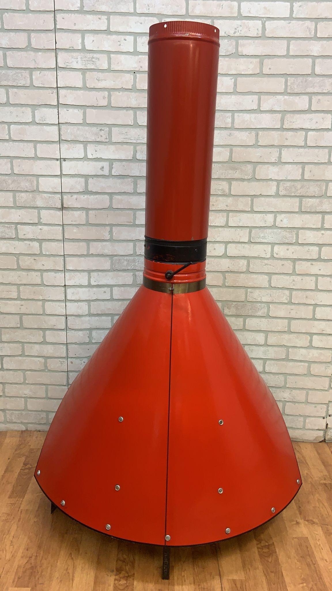 retro freestanding fireplace