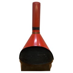 Cheminée à gaz à cône autoportante vintage Preway en rouge - Intérieur/extérieur 