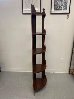 Early 20th Century Primitive Style Corner Bookcase or Bookshelf